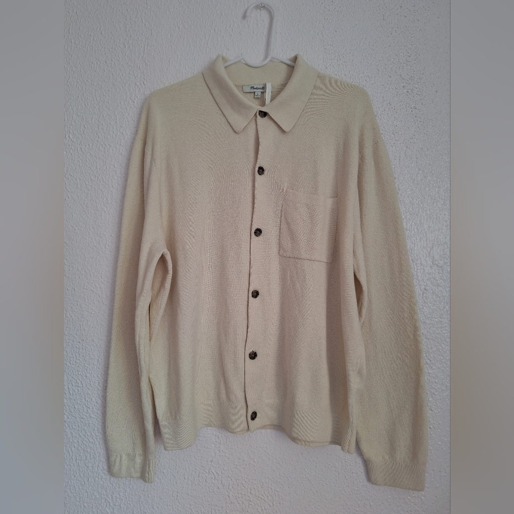 NWOT MADEWELL  Beige Button-Up Cardigan